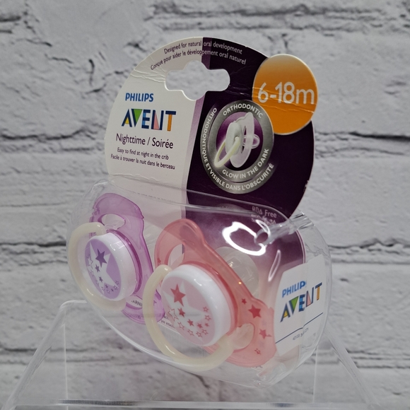 PHILIPS AVENT NIGHTTIME PACIFIERS 'STARZY' GLOW-IN-DARK SOOTHING COMFORT - Picture 5 of 15